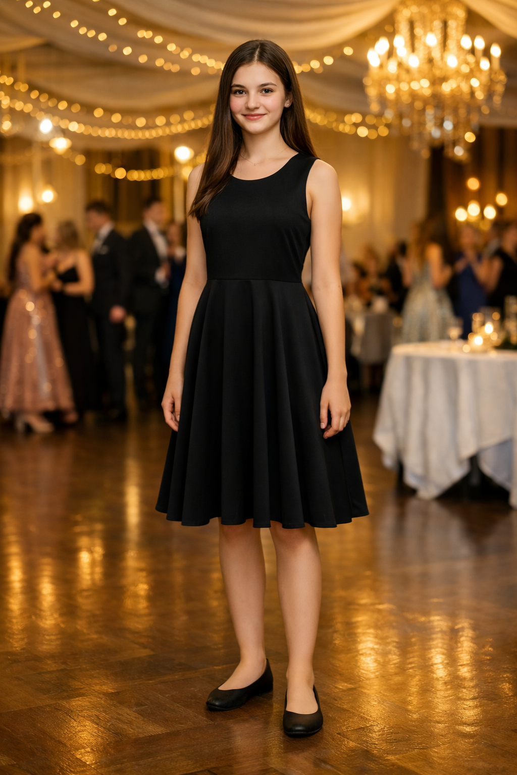 šaty oblečené na AI postavě 