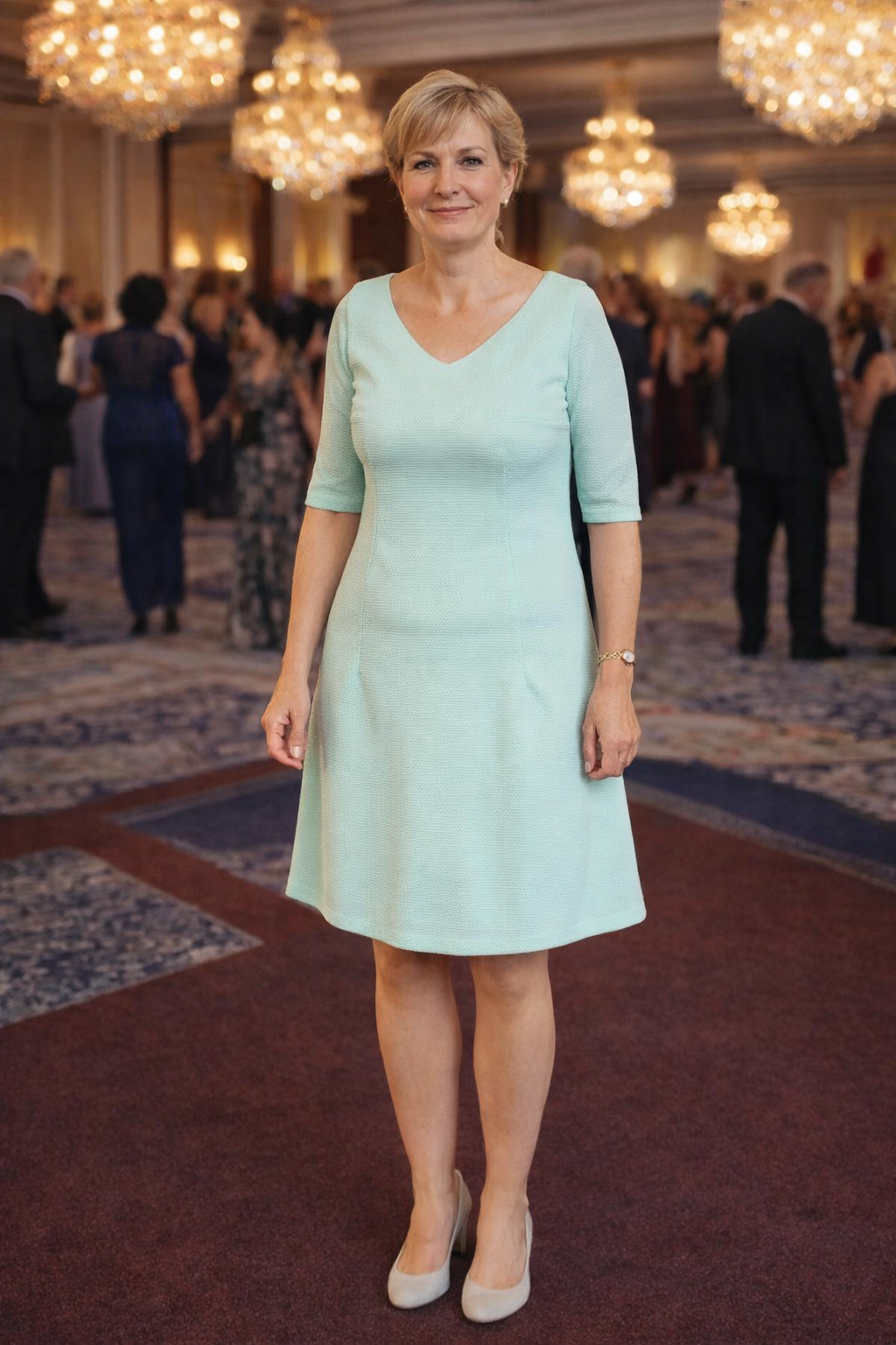 šaty oblečené na AI postavě 